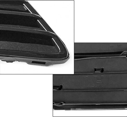 Partsflow Right Passenger Side Front Lower Grill Grille Cover Bumper Insert Fog Light Cover Gloss Black RH Compatible With 2012 2013 2014 Ford Focus FO1039115 in Saudi Arabia