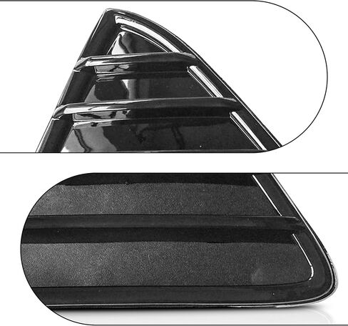Partsflow Right Passenger Side Front Lower Grill Grille Cover Bumper Insert Fog Light Cover Gloss Black RH Compatible With 2012 2013 2014 Ford Focus FO1039115 in Saudi Arabia