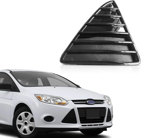 Partsflow Right Passenger Side Front Lower Grill Grille Cover Bumper Insert Fog Light Cover Gloss Black RH Compatible With 2012 2013 2014 Ford Focus FO1039115 in Saudi Arabia