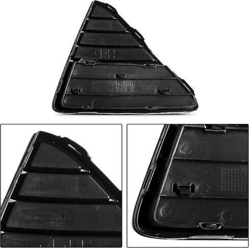 Partsflow Right Passenger Side Front Lower Grill Grille Cover Bumper Insert Fog Light Cover Gloss Black RH Compatible With 2012 2013 2014 Ford Focus FO1039115 in Saudi Arabia