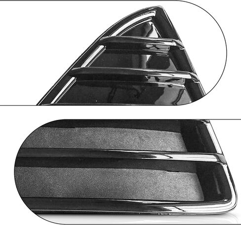 Partsflow Right Passenger Side Front Lower Grill Grille Cover Bumper Insert Fog Light Cover Gloss Black RH Compatible With 2012 2013 2014 Ford Focus FO1039115 in Saudi Arabia