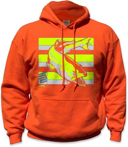 SafetyShirtz Men's Salmon/Steelhead Hi-Vis Safety Stripe Tee and Hoodie in Saudi Arabia