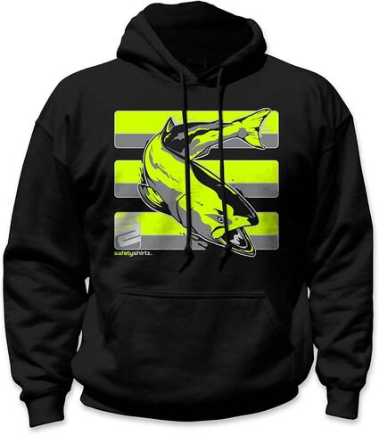 SafetyShirtz Men's Salmon/Steelhead Hi-Vis Safety Stripe Tee and Hoodie in Saudi Arabia