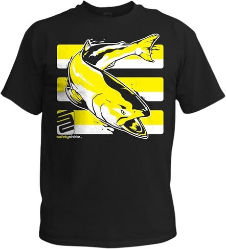 SafetyShirtz Men's Salmon/Steelhead Hi-Vis Safety Stripe Tee and Hoodie in Kuwait