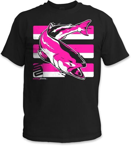 SafetyShirtz Men's Salmon/Steelhead Hi-Vis Safety Stripe Tee and Hoodie in Saudi Arabia