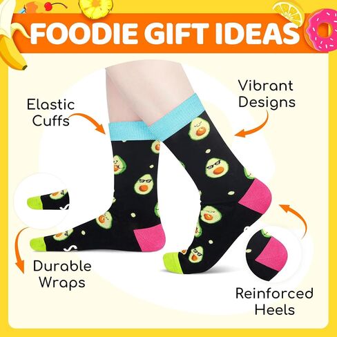 Happypoppop Women Lemon Loves Socks Novelty - مجرد فتاة تحب الجوارب الوردية Lemons in Kuwait