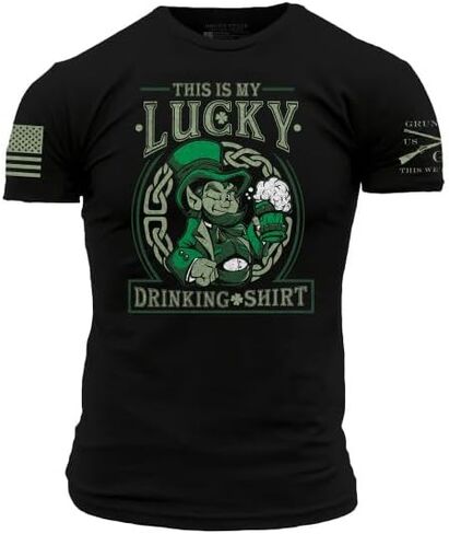 Grunt Style Lucky Drinking Men's T-Shirt in Saudi Arabia