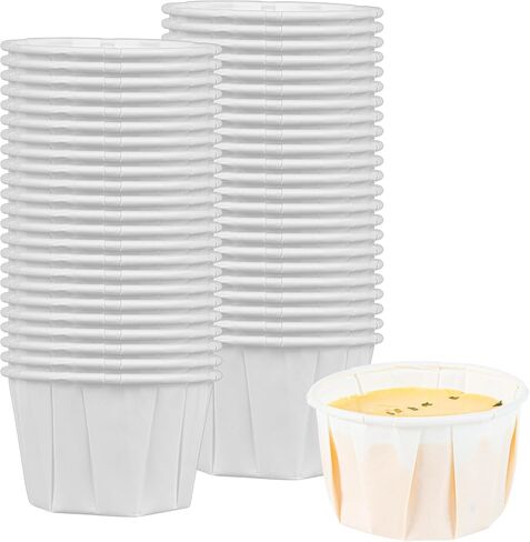 Restaurantware-Sustain 2 Ounce Portion Cups, 100 Disposable Condiment Cups - Compostable, Versatile, Kraft Paper Sample Food Cups, Stylish, For Serving Dips, Jams, Sauces, Nuts, And More in Saudi Arabia