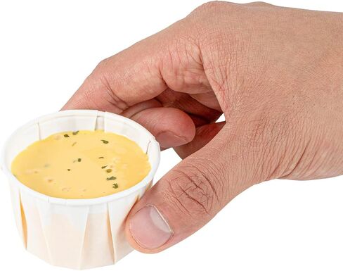 Restaurantware-Sustain 2 Ounce Portion Cups, 100 Disposable Condiment Cups - Compostable, Versatile, Kraft Paper Sample Food Cups, Stylish, For Serving Dips, Jams, Sauces, Nuts, And More in Saudi Arabia