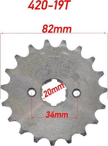 Motorcycle 420-19T-20mm Front Sprocket Fits for 50cc 70cc 90cc 110cc 125cc 140cc 160cc Dirt Pit Bike Mini Bike ATV Quad Wheeler Moped in Kuwait