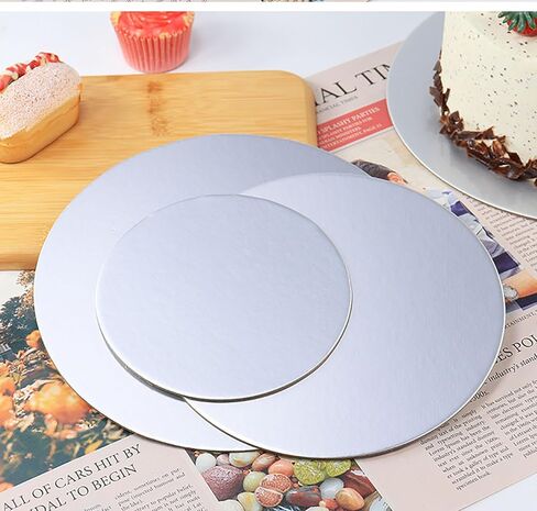 4 عبوات من ألواح الكيك 6، 8، 10، 12 بوصة من الورق المقوى لقاعدة الكيك من رقائق الذهب ودوائر الكيك الدائرية لتزيين الكيك (4 عبوات ذهبية) in Kuwait