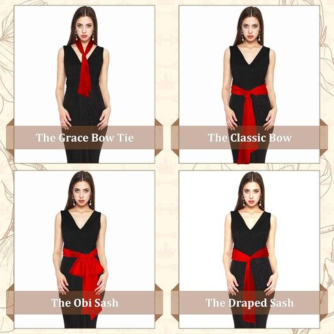 حزام شيفون الشيفون الطويل لللباس حزام الخصر لحفل الزفاف وصيفات الشرف. in Kuwait