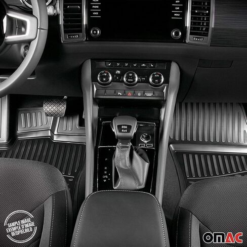 OMAC Floor Mats for Fiat 500X 2016-2023 Car Mats All Weather 3D Custom Fit Rubber Mat Waterproof Odorless TPE Floor Liners Laser Measured Non-Slip (Black) in Saudi Arabia