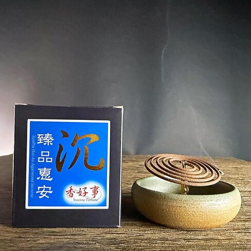 ZenPin HoiAn Agarwood Incense Coils (3-3.5hrs, 48pcs) - Getting Started with Agarwood Incense, for Religious Practices, Meditation, Yoga, Prayer. Daily Use - 1 Case in Kuwait