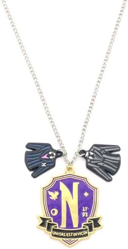 SONGCHANGJEWELRY Addams Alloy Pendant Necklace Merch - BFF Best Friend Friendship Couples Matching Necklace - Halloween Cosplay Costume Accessories Women Men Jewelry Gift in Saudi Arabia