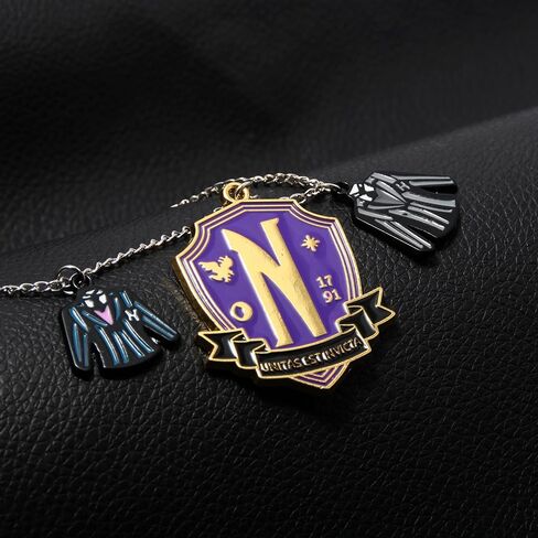SONGCHANGJEWELRY Addams Alloy Pendant Necklace Merch - BFF Best Friend Friendship Couples Matching Necklace - Halloween Cosplay Costume Accessories Women Men Jewelry Gift in Saudi Arabia