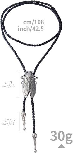 AZORA Western Cowboy Bolo Tie Men Leather Vintage Flower Necktie Rope Cord Pendant Necklace Braided Jewelry for Men in Saudi Arabia