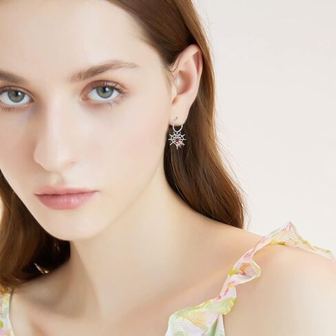 أقراط العنكبوت للنساء تتدلى ، S925 Sterling Silver Heartshaped Spider Opider Occon in Kuwait