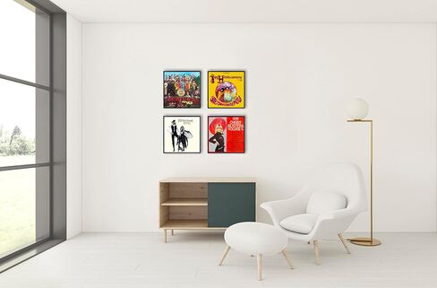 2 Packs, Black Music Record Album Frame, Display 12.5"x12.5" Music Vinyl LP Album Covers, High light piano finish foil frame moulding, includes hanger in Saudi Arabia