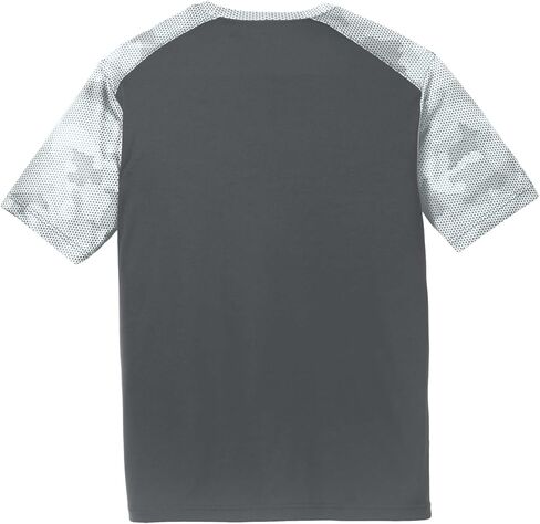 Sport-Tek Camohex Colorblock Tee | تي شيرت رياضي للرجال والنساء ، وقمة تجريب أنيقة لصالة الألعاب الرياضية والأزياء غير الرسمية in Saudi Arabia