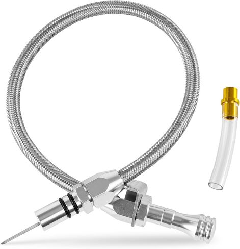 انتقال Bluestars dipstick خرطوم مضفر مقاوم للصدأ ل Chevy GM Th350 Th400 700r4 Tranny SBC BBC Trans in Saudi Arabia