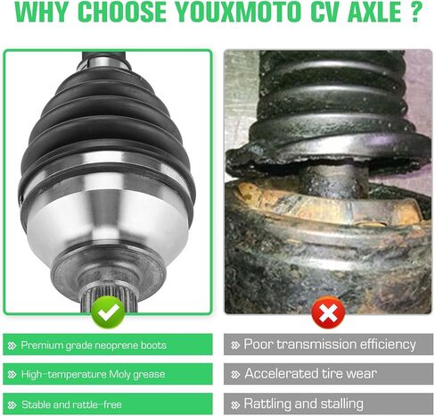 youxmoto الخلفية اليسار/ اليمين محاور السيرة الذاتية ومحمل العجلات مناسبة ل Polaris RZR XP 1000/ XP 4 1000 2014 2015 2015 2017 2018 2019 2020 2021 2022 ؛ 4340 رمح محور محور CROMOLY الصلب in Kuwait