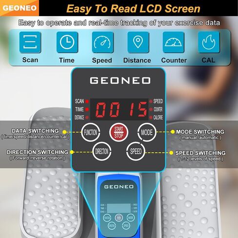 Under Desk Elliptical Machine, Electric Ellipse Leg Exerciser for Senior, Quiet and Compact Electric Seated Pedal Exerciser for Home with Display Monitor, Remote Control and 12 Adjustable Speeds in Saudi Arabia