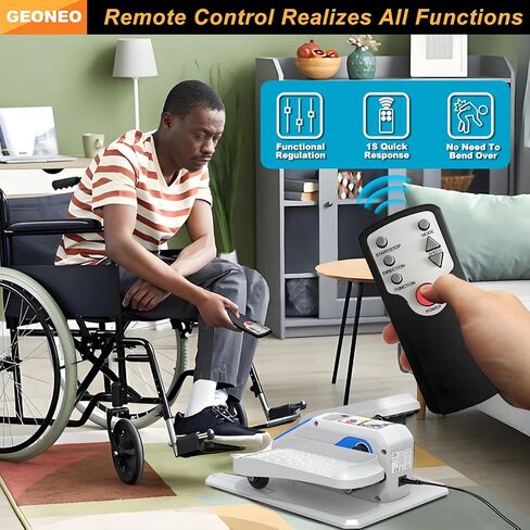 Under Desk Elliptical Machine, Electric Ellipse Leg Exerciser for Senior, Quiet and Compact Electric Seated Pedal Exerciser for Home with Display Monitor, Remote Control and 12 Adjustable Speeds in Saudi Arabia