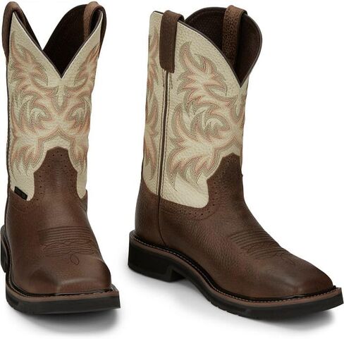 جاستن للرجال SE4688 Driller 11 "Steel Toe Work Boot ، Umber - 12 EE in Saudi Arabia