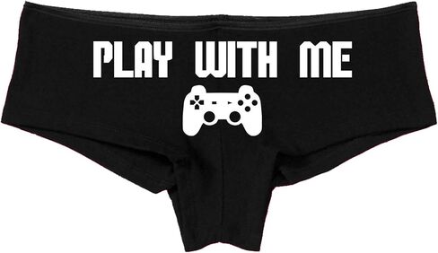 Knaughty Knickers تلعب معي لعبة فيديو مثير غازل اللاعب فتاة الأسود بويشورت in Saudi Arabia