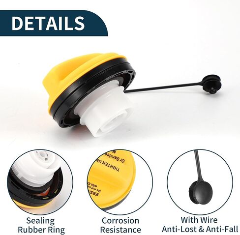 Gas Fuel Cap for Chevrolet Suburban Tahoe 2015-2016 Fuel Filler Cap Black White Yellow in Saudi Arabia