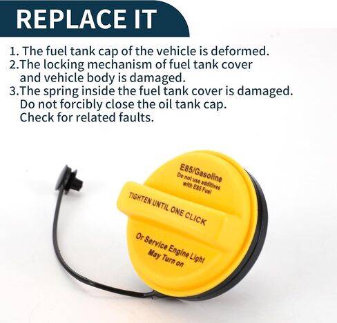Gas Fuel Cap for Chevrolet Suburban Tahoe 2015-2016 Fuel Filler Cap Black White Yellow in Saudi Arabia