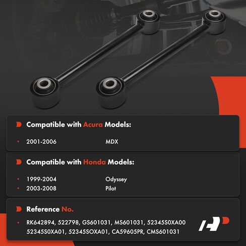 A-Premium 2 x Rear Forward Lower Control Arms, with Bushing, Compatible with Honda Pilot 2003-2008, Odyssey 1999-2004 & Acura MDX 2001-2006 in Saudi Arabia