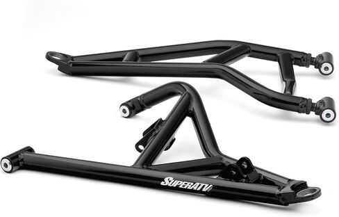 SuperATV 1.5 "ARMS للأمام A-ARMS لعام 2014-2023 PORLIS RZR XP/XP 4 1000 | تشطيب معطف مسحوق المسحوق المقاوم للأشعة فوق البنفسجية | كتل محورية قابلة للتعديل | تناسب إطارات ما يصل إلى 34" مع 1.5 "تخليص الأرض in Kuwait