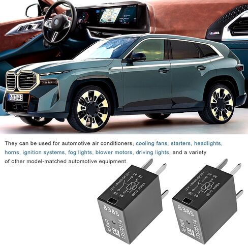 2 PCS Car Air Conditioning Relay, 13500114/8385 12VDC 40A SPST High Power 4 Terminal Relay, 4-Pin Quick Connect Air Conditioning Fan Relays Compatible with Most Vehicles in Saudi Arabia
