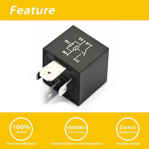 1 Pcs 897H-1AH-D-R1 U02, 13742705, 2705 Blower Motor/Accessory Relay Fit for Elantra GT Grand Cherokee Sorento Optima Palisade Telluride Journey Sonata Dart Forte, 12V 50A 4 Pins in Saudi Arabia