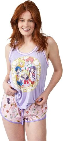 BioWorld Sailor Moon Sailor Sailor Sailor Women's Racer Tank & Dolphin Seats Set in Saudi Arabia