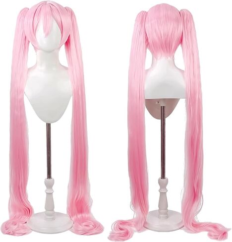 Halloween Purple Anime Cosplay Braid Wig, Cute Long Purple Wigs, 2 Hair Caps + Wig, Synthetic Hair with Braid for Christmas Parties（Children's Style） in Saudi Arabia