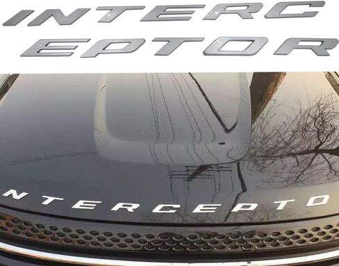 F-IC Graphite Gray Explorer Crown Police Victoria Interceptor Hood Emblem Letters for Ford SUVS in Saudi Arabia