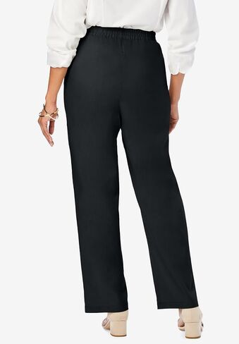 Jessica London Women's Plus Size Lightweight Linen-Blend Straight-Leg Pants in Saudi Arabia