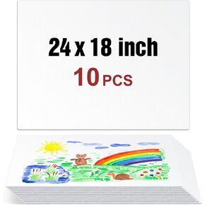 6Pack Poster Board Corrugated Plastic Sheets for Projects Art Crafts Coroplast Sign Blank Board, IKAYAS 18 x 24 Inches White Blank Yard Signs Outdoor Corrugated Plastic Signs in Kuwait