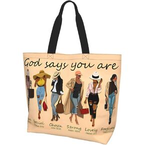 African American Women Tote Bag Black Queen Girl Shoulder Handbag Inspirational Casual Shoulder Bag in Saudi Arabia