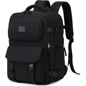 MOONBABY Travel Backpack Carry on Flight Approved for Women Fits 17 inch Laptop Large College Bookbag Personal Item Travel Bag with Makeup Bag and Shoe Bag, Beige in Kuwait