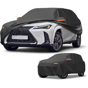 Car Cover Waterproof All Weather Sun Rain Protection Full Exterior Cover for Lexus UX 190T-PU Black with Left Side Zippers in Saudi Arabia