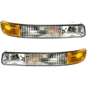 Carlights360: للفترة 2001-2007 GMC Sierra 3500 سائق الضوء الجانبي وجانب الراكب | زوج | CAPA Certified - يحل محل GM2520174 GM2521174 | 15199560 ، 15199561 in Kuwait
