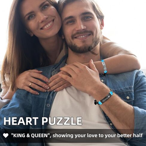 2pcs/مجموعة من الأساور المتطابقة بين زوجه ملكة ملكة ملكها ينمو في خطاب اللغة الإنجليزية الداك in Saudi Arabia