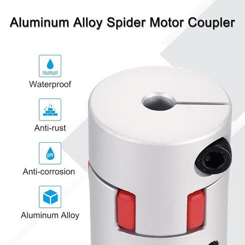 MECCANIXITY عمود ألومنيوم اقتران 18 مم إلى 18 مم اقتران عنكبوت مرن L66mm x D40mm مقرنة الفك العنكبوت رمح مشترك موصل للطابعات ثلاثية الأبعاد DIY التشفير CNC آلة طحن التوجيه in Kuwait