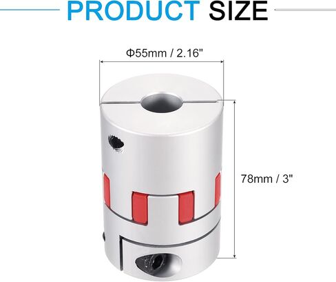 MECCANIXITY Aluminum Shaft Coupling 18mm to 18mm Flexible Spider Coupling L66mm x D40mm Coupler Jaw Spider Shaft Joint Connector for 3D Printers DIY Encoder CNC Router Milling Machine in Saudi Arabia