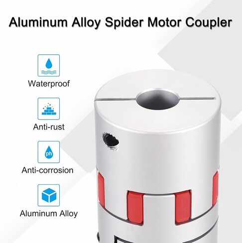 MECCANIXITY Aluminum Shaft Coupling 18mm to 18mm Flexible Spider Coupling L66mm x D40mm Coupler Jaw Spider Shaft Joint Connector for 3D Printers DIY Encoder CNC Router Milling Machine in Saudi Arabia