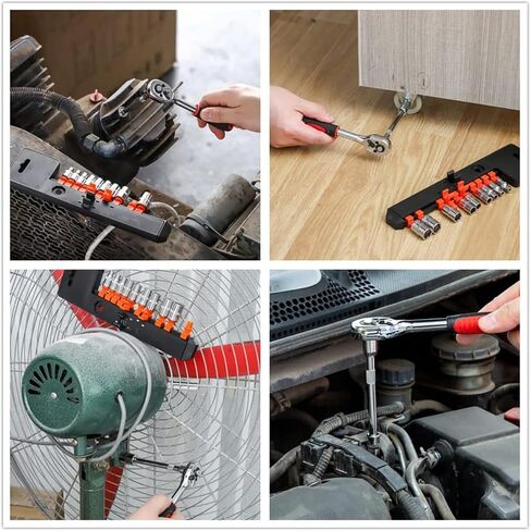 1/4 "مجموعة مفاتيح مفتاح راتشيت ، مجموعة أدوات ميكانيكي ومقابس مع مقبض Ratchet سريع القابل للانعكاس وشريط التمديد ، 12 جهاز كمبيوتر الشخصي in Saudi Arabia